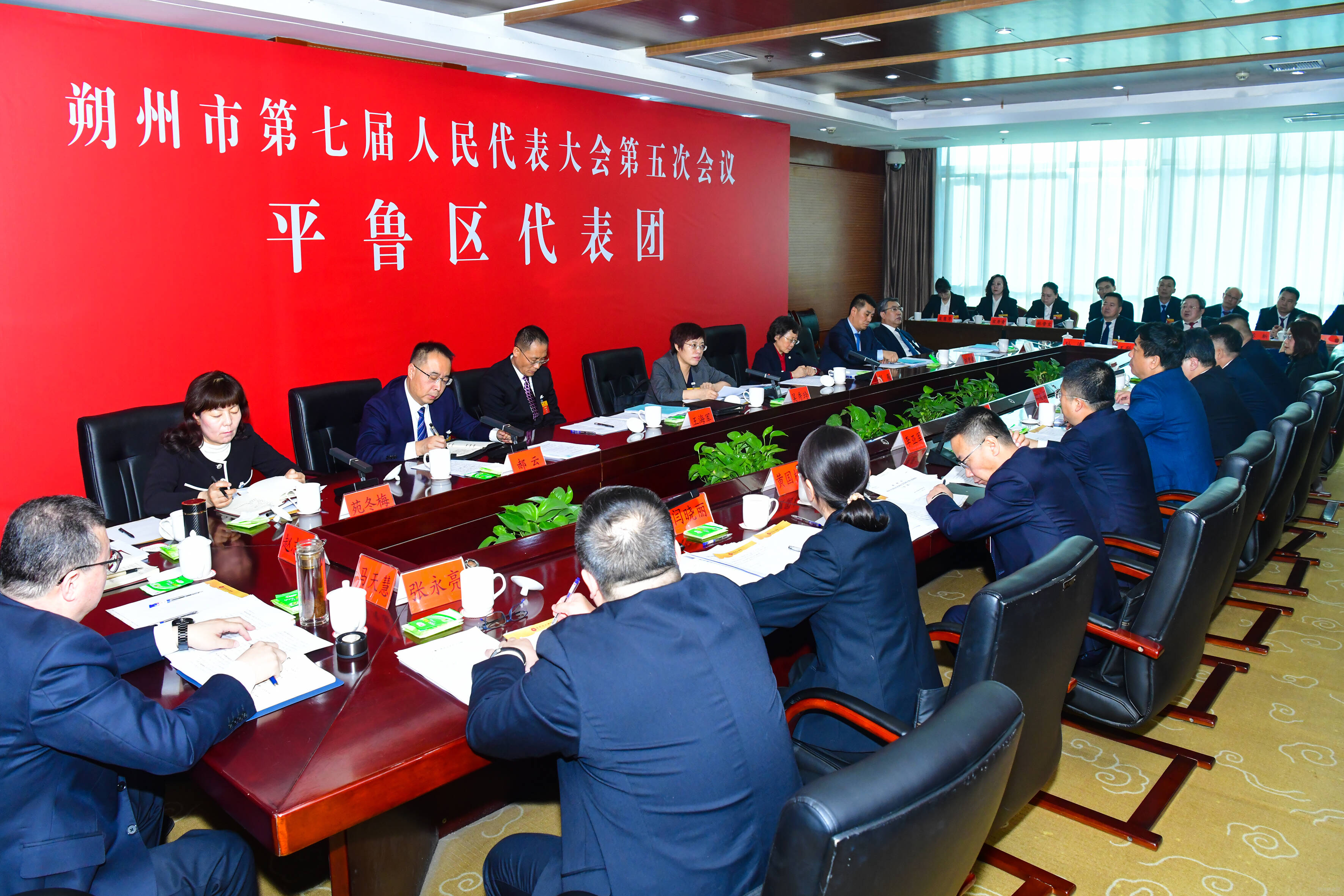 吴秀玲参加市七届人大五次会议平鲁区代表团审议